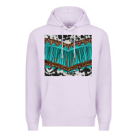 Lilac western cowhide leopard turquoise fringed Premium Hoodie - BarkalooDesign