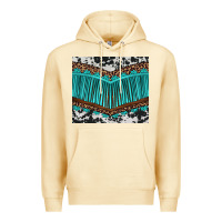 Pina Colada western cowhide leopard turquoise fringed Premium Hoodie - BarkalooDesign
