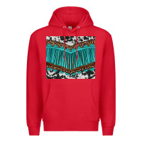 Red western cowhide leopard turquoise fringed Premium Hoodie - BarkalooDesign