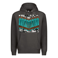 Smoke western cowhide leopard turquoise fringed Premium Hoodie - BarkalooDesign