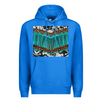 True Royal western cowhide leopard turquoise fringed Premium Hoodie - BarkalooDesign