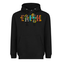Black faith with cross and sunflower Heavyweight Hoodie - HRA Design Shop