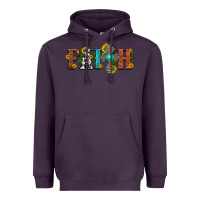 Plum faith with cross and sunflower Heavyweight Hoodie - HRA Design Shop