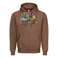 Chestnut school custodian Zipper Hoodie - Zillion Design Studio