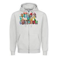 Dove Grey school custodian Zipper Hoodie - Zillion Design Studio