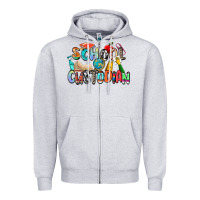 Heather Grey school custodian Zipper Hoodie - Zillion Design Studio