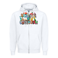 White school custodian Zipper Hoodie - Zillion Design Studio
