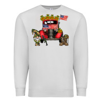 Dove Grey america soldier truck Premium Sweatshirt - CowhideDigitalArt