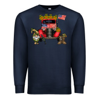Navy america soldier truck Premium Sweatshirt - CowhideDigitalArt