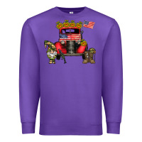 Purple america soldier truck Premium Sweatshirt - CowhideDigitalArt