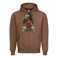 Chestnut floral skeleton Zipper Hoodie - RanaPortraitStore