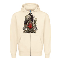 Sandshell floral skeleton Zipper Hoodie - RanaPortraitStore