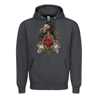 Smoke floral skeleton Zipper Hoodie - RanaPortraitStore