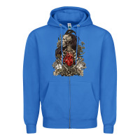 True Royal floral skeleton Zipper Hoodie - RanaPortraitStore
