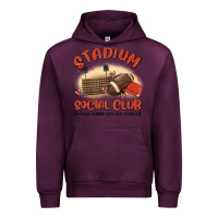 Mauve Wine stadium social club football Urban Hoodie - MaliasSmallBusiness