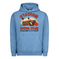 Pigment Pebble Blue stadium social club football Urban Hoodie - MaliasSmallBusiness