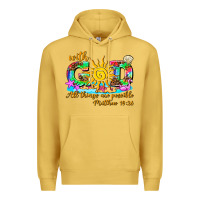 Antique Gold with god all things are possible summer Premium Hoodie - AdoDesignShop