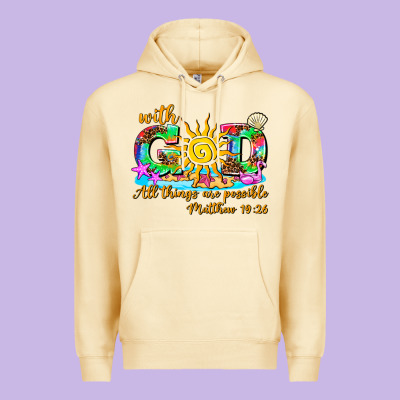 With God All Things Are Possible Summer Premium Hoodie Designed By Adodesignshop