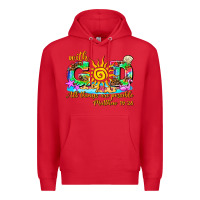 Red with god all things are possible summer Premium Hoodie - AdoDesignShop