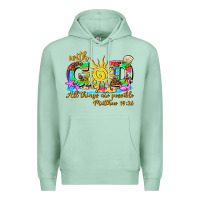 Seafoam with god all things are possible summer Premium Hoodie - AdoDesignShop