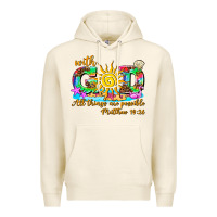 Tofu with god all things are possible summer Premium Hoodie - AdoDesignShop