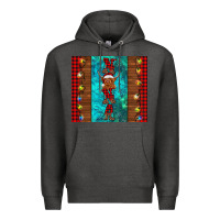 Charcoal Heather nana highland cow Christmas Premium Hoodie - BarkalooDesign