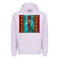 Lilac nana highland cow Christmas Premium Hoodie - BarkalooDesign