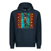 Navy nana highland cow Christmas Premium Hoodie - BarkalooDesign