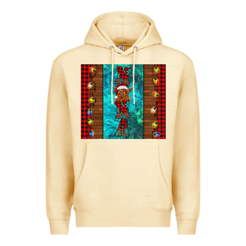 Nana Highland Cow Christmas Premium Hoodie by BarkalooDesign | Teevron