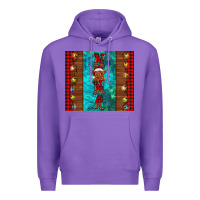 Purple nana highland cow Christmas Premium Hoodie - BarkalooDesign
