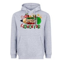 Heather Grey christmas educator pencil Heavyweight Hoodie - FaDigitalArtStudio