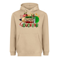 Mushroom christmas educator pencil Heavyweight Hoodie - FaDigitalArtStudio