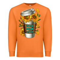 Carrot Mama Needs Coffee Cup Premium Sweatshirt - FaDigitalArtStudio