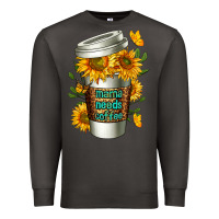Smoke Mama Needs Coffee Cup Premium Sweatshirt - FaDigitalArtStudio