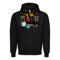Black math teacher Zipper Hoodie - Zillion Design Studio