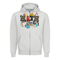 Dove Grey math teacher Zipper Hoodie - Zillion Design Studio