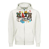 Oatmeal Heather math teacher Zipper Hoodie - Zillion Design Studio
