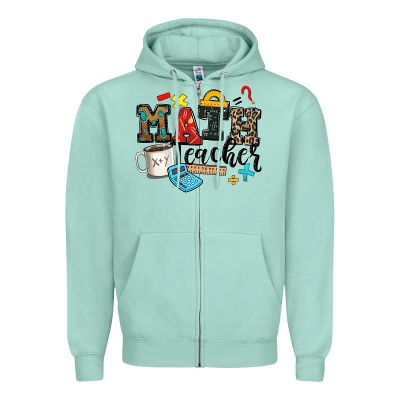 Math Teacher Zipper Hoodie by Zillion Design Studio | Teevron