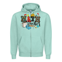 Seafoam math teacher Zipper Hoodie - Zillion Design Studio