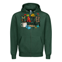 Sports Green math teacher Zipper Hoodie - Zillion Design Studio