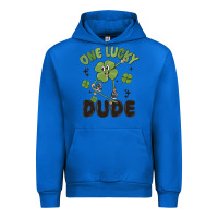 Cobalt one lucky dude Urban Hoodie - MaliasSmallBusiness
