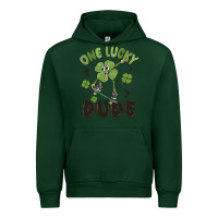 Forest Green one lucky dude Urban Hoodie - MaliasSmallBusiness