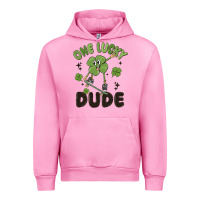 Fuchsia Pink one lucky dude Urban Hoodie - MaliasSmallBusiness