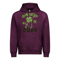 Mauve Wine one lucky dude Urban Hoodie - MaliasSmallBusiness