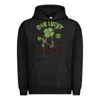 Pigment Black one lucky dude Urban Hoodie - MaliasSmallBusiness