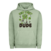 Pigment Oil Green one lucky dude Urban Hoodie - MaliasSmallBusiness