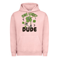 Pigment Salmon one lucky dude Urban Hoodie - MaliasSmallBusiness
