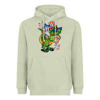 Matcha 4th of July T-Rex Heavyweight Hoodie - CowGirlArtShop