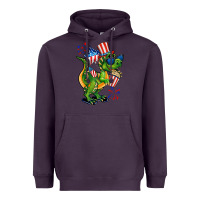 Plum 4th of July T-Rex Heavyweight Hoodie - CowGirlArtShop