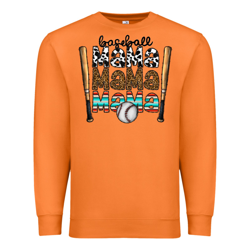 Baseball Mama Mama Mama Premium Sweatshirt by CowhideDigitalArt | Teevron